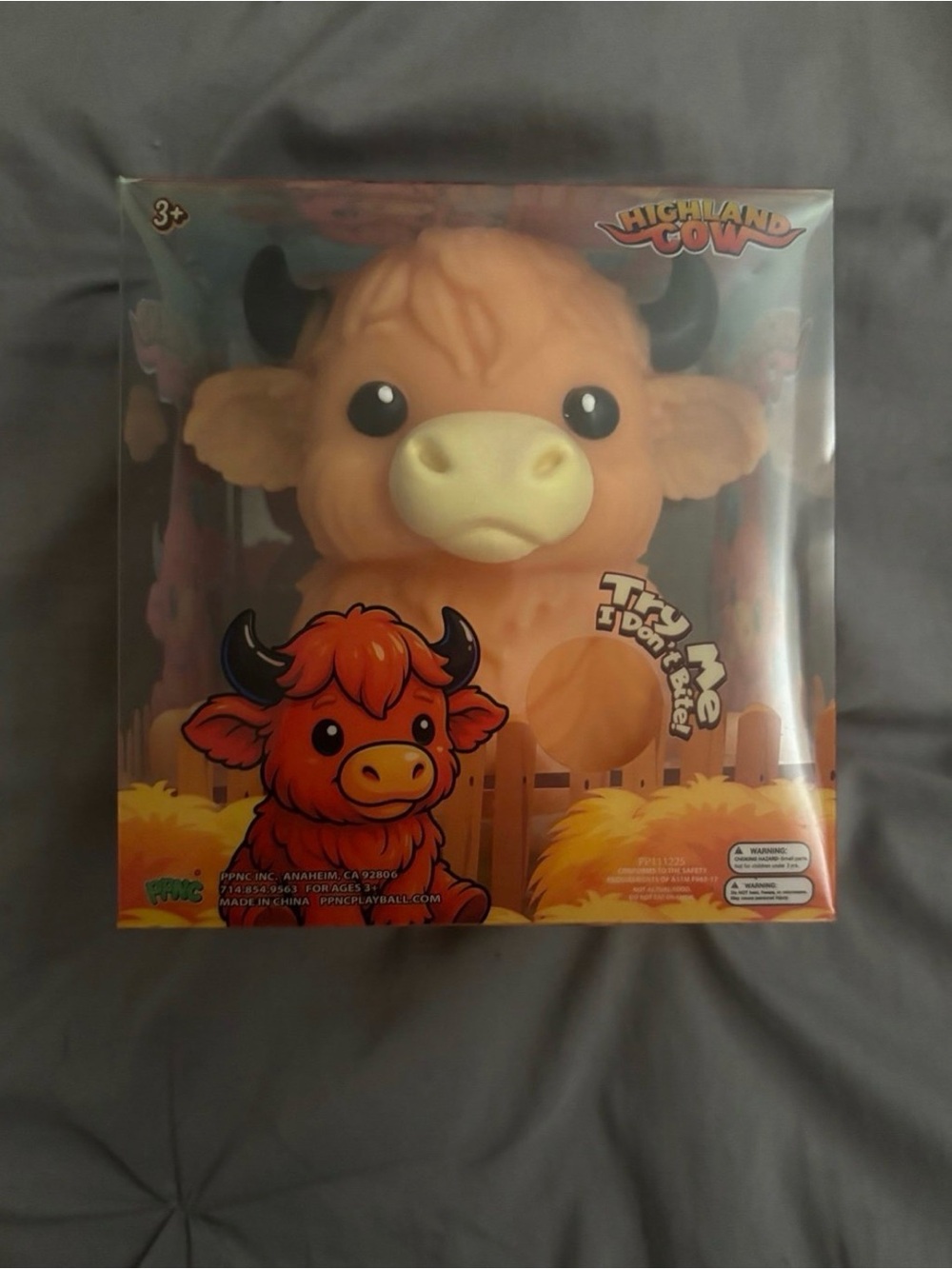 PPNC Highland Cow Squishy Toy Stress Relief Viral - NWT brand new